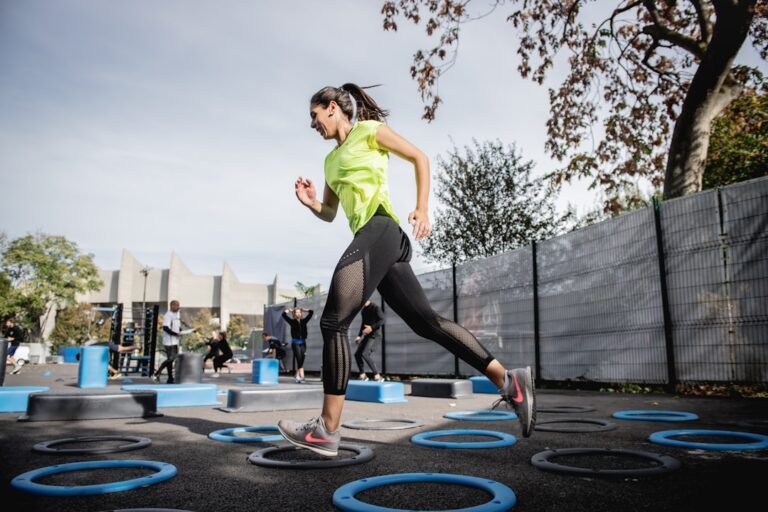 Person running outdoors to improve cardiovascular fitness for longevity