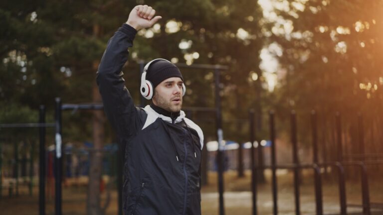 Fit older man exercising outdoors — illustrating creatine vs taurine for aging and longevity