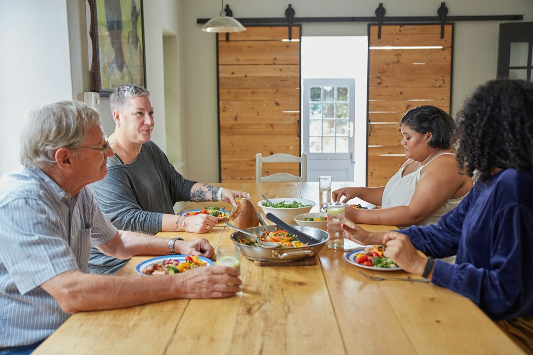 Healthy older couple enjoying a nutritious meal rich in spermidine and taurine food sources for longevity
